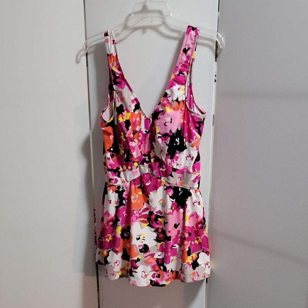 Floral Sleeveless Swim Dress